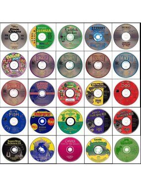 25 CD-ROM Kids Lot #4 (1996-1998) Vintage NEW or Like NEW CD's in Sleeves